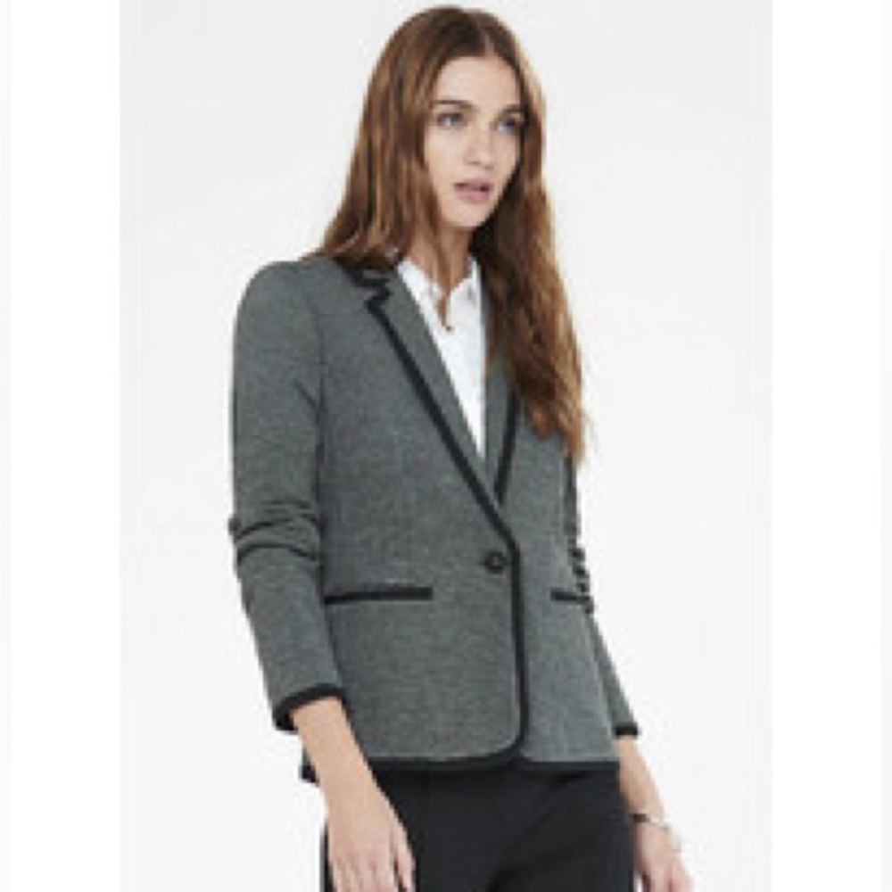 NWT Express Blazer Gray with Black Trim XS